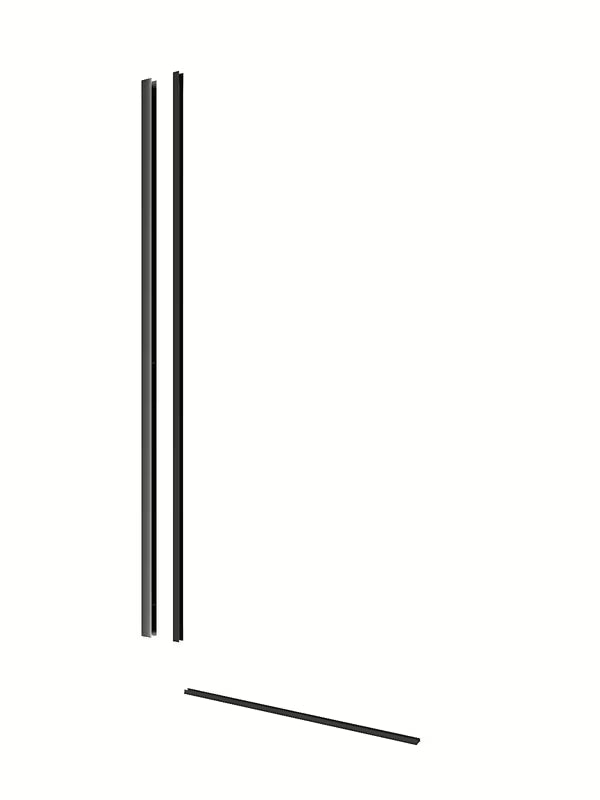 SAT Walk-in walk in Dušo-Sienelė 80 cm juodos spalvos, su skaidriu stiklu ir PVD Gun metal stabilizatoriumi.