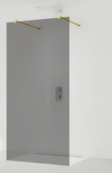 Walk in Dušo-Sienelė SAT Walk-in 90 cm su auksiniu profiliu ir dūmintu stiklu