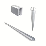 SAT Walk-in walk in Dušo-Sienelė 90 cm su skaidriu stiklu ir chromuotu stabilizavimo strypu