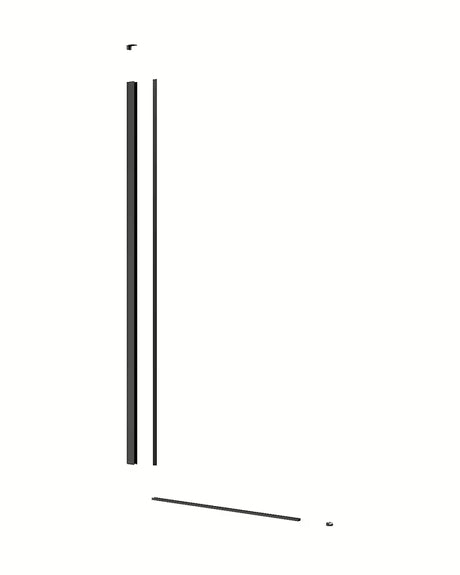 Juoda walk-in dušo sienelė SAT Walk-in 90 cm su skaidriu grūdintu saugiu stiklu