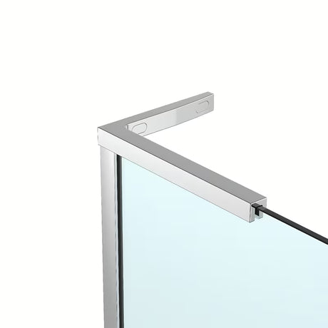 Walk-in dušo sienelė SAT Walk-in 90 cm chromo spalvos su skaidriu stiklu ir berėmiu dizainu.