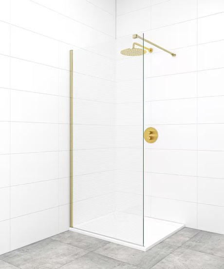 Auksinės spalvos žalvarinis tvirtinimo strypas dušo sienelei pro walk-in SAT Walk-In