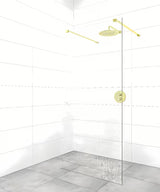 Tvirtinimo strypas dušo sienelei pro walk-in SAT Walk-In, apdaila PVD gun metal