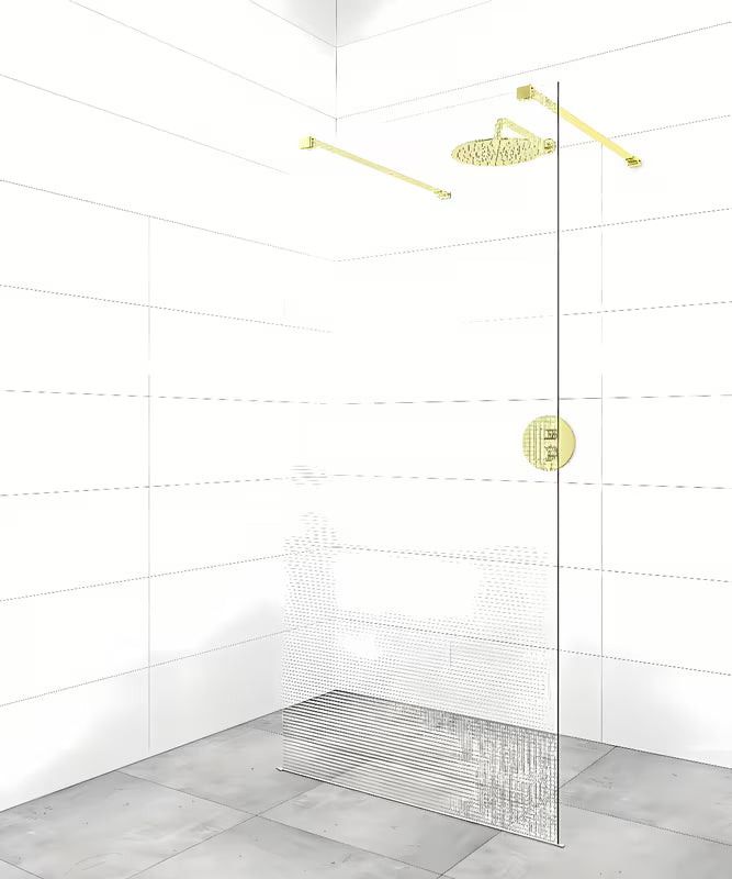 Tvirtinimo strypas dušo sienelei pro walk-in SAT Walk-In, apdaila PVD gun metal
