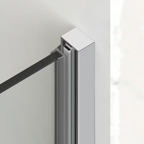 Dušo durys nišai SAT Xmotion 110 cm, blizgaus chromo apdailos, su skaidriu berėmiu stiklu