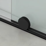 Dušo durys walk-in SAT Walk-In Xmotion 140 cm, juodos spalvos, skaidrus stiklas, stumdoma sistema.