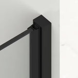 Dušo durys SAT Xmotion Walk-In 140 cm baltos spalvos, su skaidriu stiklu ir stumdomu atidarymu