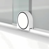 Vonios sienelė SAT Walk-In Xmotion 150 cm su skaidriu stiklu ir baltais profiliais