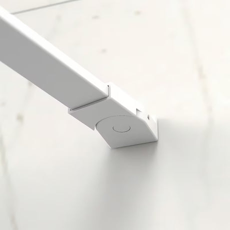 Vonios sienelė SAT Walk-In Xmotion 150 cm su skaidriu stiklu ir baltais profiliais