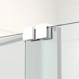 Vonios sienelė SAT Walk-In Xmotion 150 cm su skaidriu stiklu ir baltais profiliais