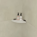 Vonios aksesuarų rinkinys SAT X-Way su kampine lentynėle ir laikikliais pro montuoti ant sienos.