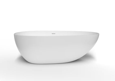 Laisvai pastatoma vonia SAT Zita iš lieto marmuro 170x88 cm, kairinė ir dešininė versija