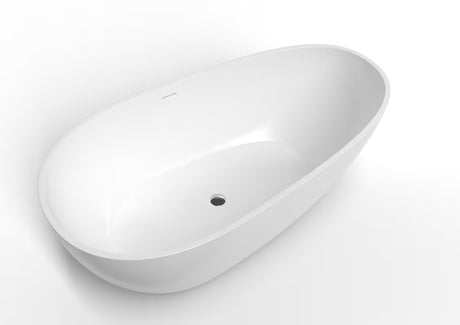 Laisvai pastatoma vonia SAT Zita iš lieto marmuro 170x88 cm, kairinė ir dešininė versija