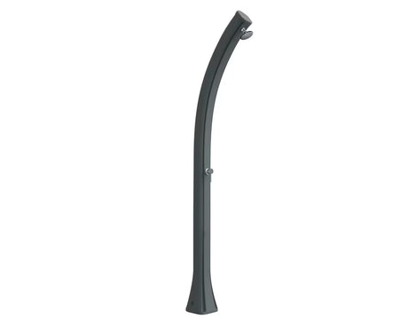 Antracito spalvos lauko saulės dušas SAT su pasukama viršutine dušo galva ir vienos svirties maišytuvu