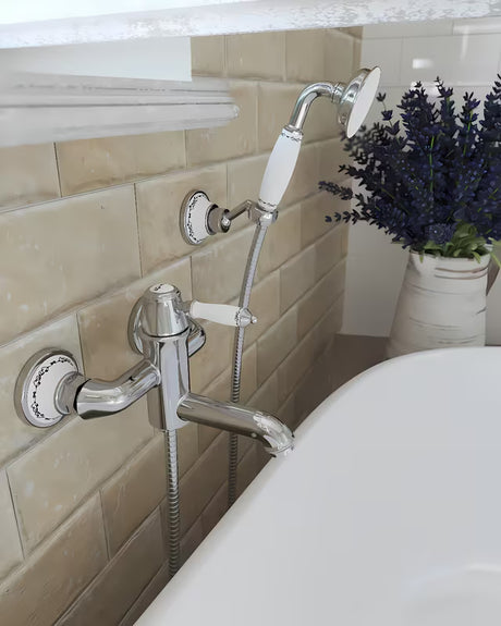 Dušo galvutė SIKO Provence, retro dizaino, metalinis, 1 funkcijos, skersmuo 7,3 cm.