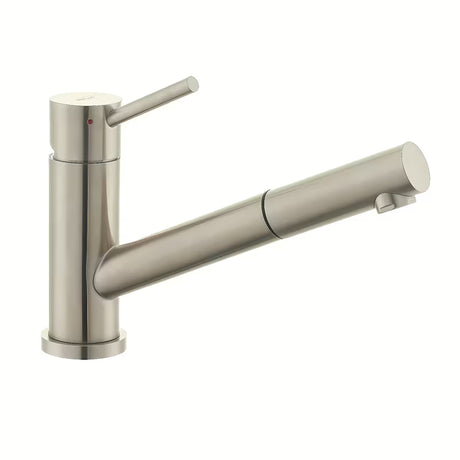 Nerūdijančio plieno virtuvinis maišytuvas SIKO Steel su ištraukiamu dušeliu, supersteel spalvos