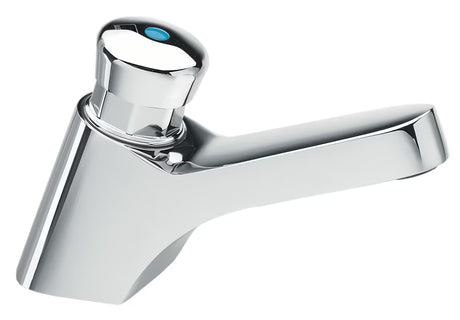 Savaime užsidarantis pastatomas praustuvo ventilis Silfra Quik, chrome versija su laikiniu jungikliu.