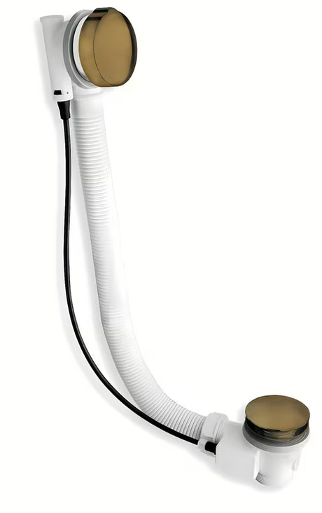 Apvalus automatinis sifonas voniai Silfra Seimo bronzos spalvos, ilgis 47 cm.