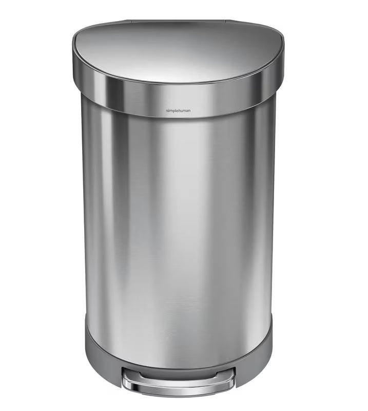 Šiukšliųdėžė  Simplehuman Pedal bin iš šlifuoto nerūdijančiojo plieno su pedaliniu atidarymu