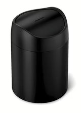 Juodas stalinis šiukšliųdėžė  Simplehuman Mini su atverčiamu dangčiu, 1,5 l talpos.