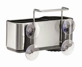 Laikiklis kempinės laikiklis Simplehuman Sink caddies iš šlifuoto nerūdijančio plieno su laikikliu ir siurbtukais