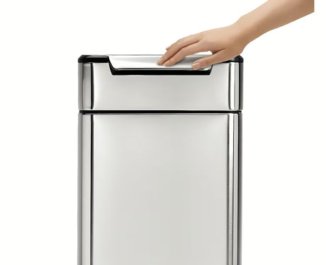 Sensorinis šiukšliųdėžė  Simplehuman Touch-bar bin matinio nerūdijančio plieno apdailos, siauro korpuso.