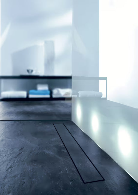 Nerūdijančio plieno dušo latakas Tece Drainline 70 cm su grotelėmis pro plytelių klijavimui