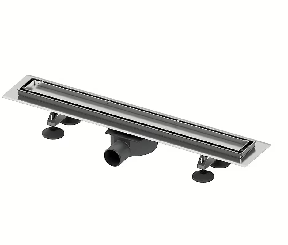Tece Linus dušo latakas 90 cm su pro grotelėmis plytelių įklijavimui, chrome apdaila