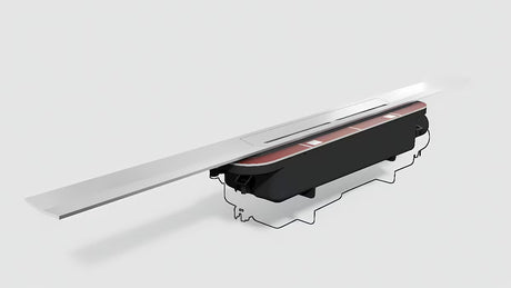Dušo latakas Tece Tecedrainprofile 80 cm, apdaila Supersteel, iš nerūdijančio plieno
