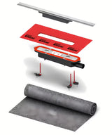 Dušo latakas Tece Tecedrainprofile 90 cm, nerūdijantis plienas, apdaila supersteel