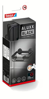 Juoda vonios lentyna lentynėlė Tesa, be gręžimo, su klijuojamu montavimu tesa Power.Kit pro dušui ir voniai.