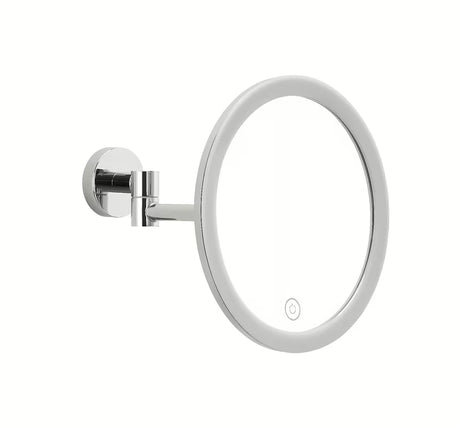 Chromuotas LED kosmetinis veidrodėlis Tesa Visioon su pasukama svirtimi ir 5x didinimu