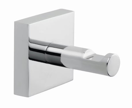 Chromuotas kampuotas kabliukas Tesa Ekkro rankšluosčiui su montavimu be gręžimo naudojant Power.Kit technologiją