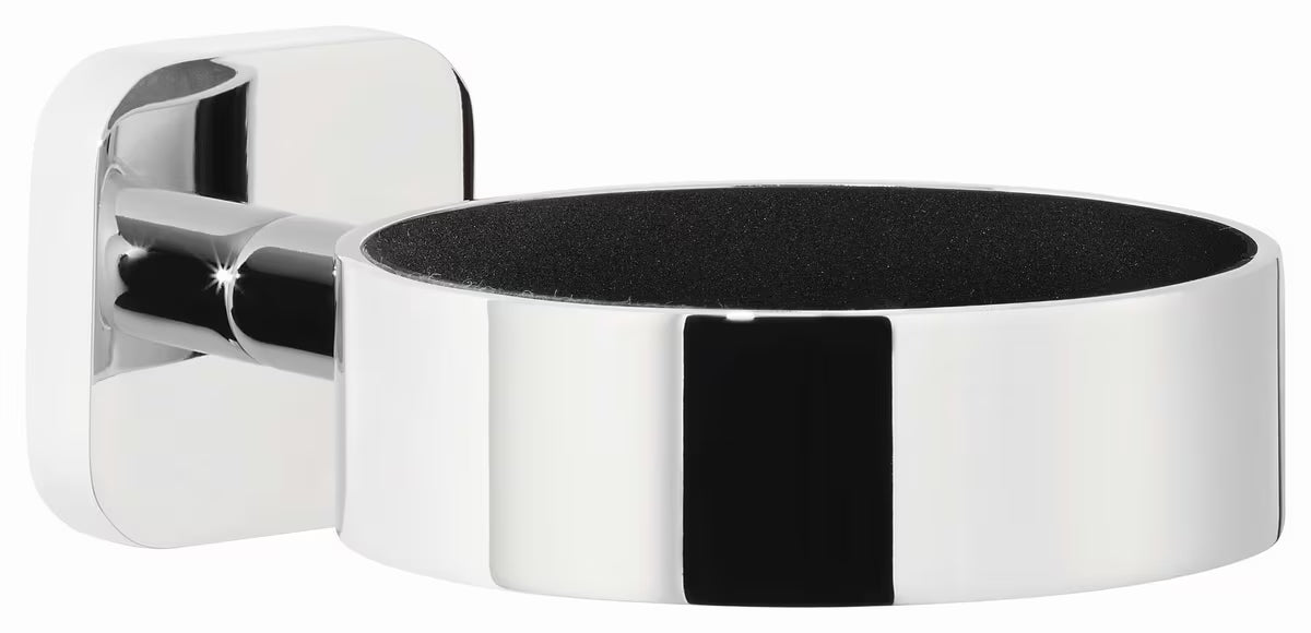 Chromuotas sieninis plaukų džiovintuvo laikiklis Tesa Elegaant, montavimas be gręžimo su Power.Kit
