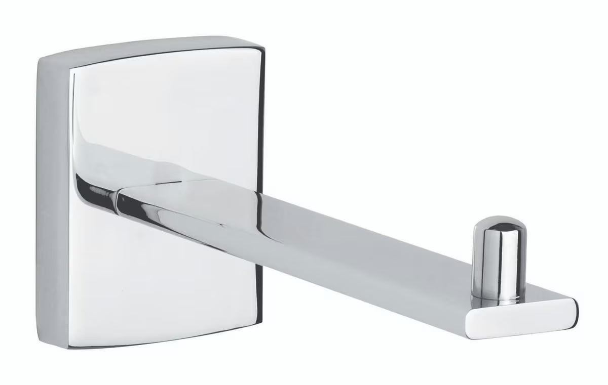 Chromuotas tualetinio popieriaus laikiklis tesa Klaam su tvirtinimu be gręžimo naudojant Power.Kit technologiją.