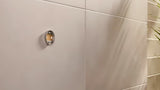 Tesa Moon Black WC šepetys matinės juodos spalvos su satininio stiklo induku