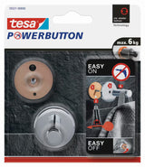 Chromuotas kabliukas Tesa powerbutton be gręžimo pro vonios kambariui ir virtuvei
