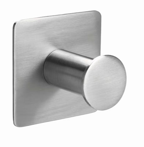 Kabliukas Tesa powerbutton Classic iš šlifuoto nerūdijančiojo plieno pro tvirtinimas be gręžimo.