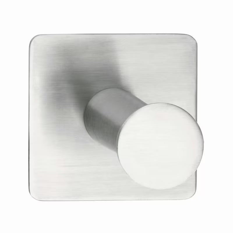 Kabliukas Tesa powerbutton Classic iš šlifuoto nerūdijančiojo plieno pro tvirtinimas be gręžimo.