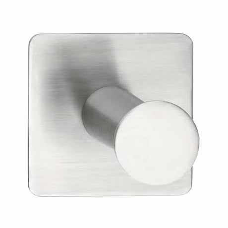 Kabliukas Tesa powerbutton Classic iš šlifuoto nerūdijančiojo plieno pro tvirtinimas be gręžimo.
