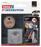 Kabliukas Tesa powerbutton Classic iš šlifuoto nerūdijančiojo plieno pro tvirtinimas be gręžimo.