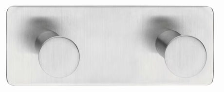 Dvigubas Kabliukas Tesa powerbutton iš šlifuoto nerūdijančiojo plieno, pro montavimas be gręžimo ant kietų paviršių.