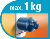 Chromuotas kabliukas Tesa Powerstrips pro tvirtinimas be gręžimo ant lygių tvirtų paviršių.