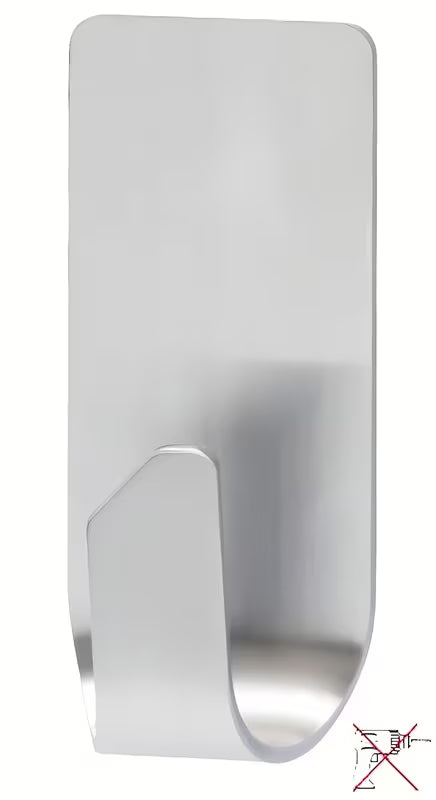 Vandeniui atsparus nerūdijančio plieno kabliukas Tesa Powerstrips pro rankšluosčiams ir aksesuarams kabinti be gręžimo.