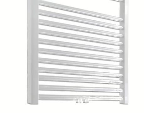 Baltas kombinuotas vandeninis rankšluosčių džiovintuvas Thermal Trend KD 132x60 cm su šoniniu ir centriniu 50 mm prijungimu