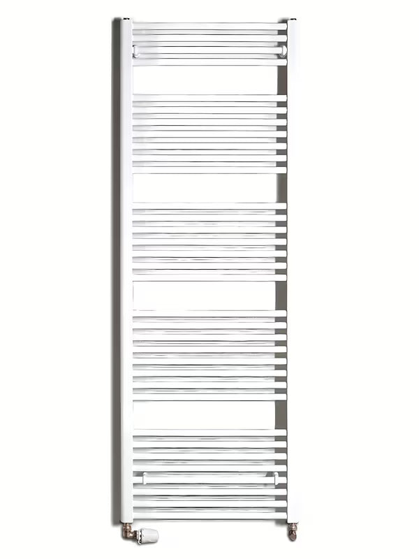 Baltas kombinuotas vamzdinis rankšluosčių džiovintuvas Thermal Trend KD 168x60 cm, skirtas vonios kambariui.