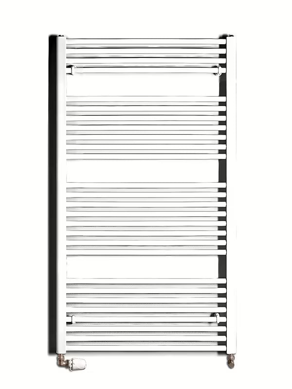 Baltas kombinuotas vamzdinis rankšluosčių džiovintuvas Thermal Trend KD 132x75 cm, tinka vonios kambariui