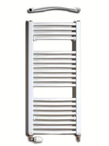 Baltas kombinuotas vamzdinis rankšluosčių džiovintuvas Thermal Trend KDO 45x98 cm vonios kambariui.