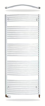 Baltas kombinuotas vamzdinis rankšluosčių džiovintuvas Thermal Trend Kdo 75x168 cm pro vonios kambariui