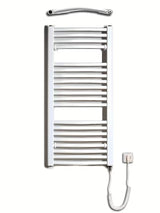 Baltas elektrinis vamzdinis rankšluosčių džiovintuvas Thermal Trend KDOE 450x960 mm su kaitinimo elementu ir laidu su kištuku.